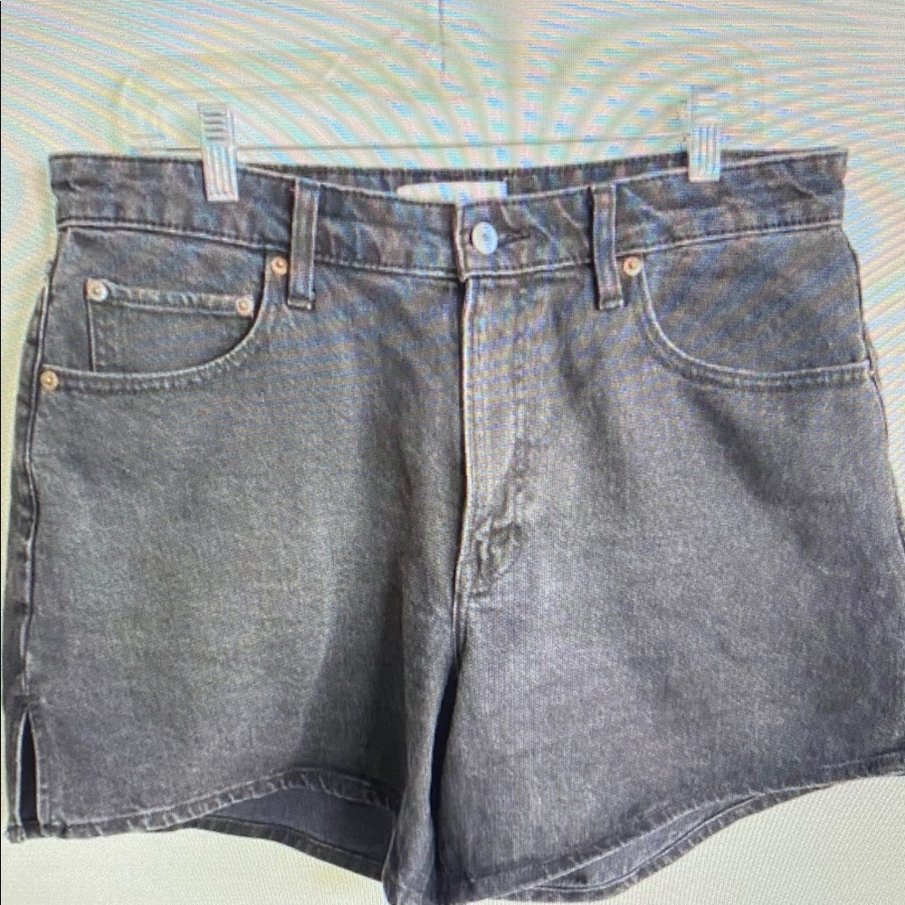 Women’s Black Denim Athletic Shorts